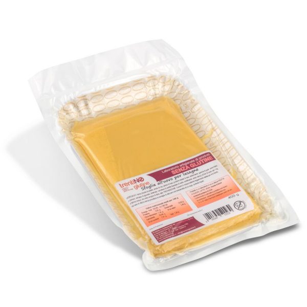 Sfoglia per lasagne all'uovo senza glutine 400 g